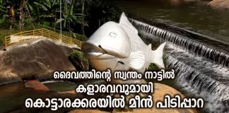 ദൈവത്തിന്റെ സ്വന്തം നാട്ടിൽ കളാരവവുമായി കൊട്ടാരക്കരയിൽ മീൻ പിടിപ്പാറ