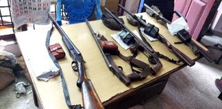 18 തോക്കുകൾ പിടിച്ചെടുത്തു