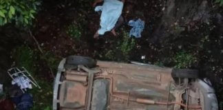 കാര്‍ താഴ്ചയിലേക്ക് മറിഞ്ഞ് അപകടം