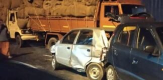 ചരക്ക് ലോറി 7 വാഹനങ്ങളിൽ ഇടിച്ചു